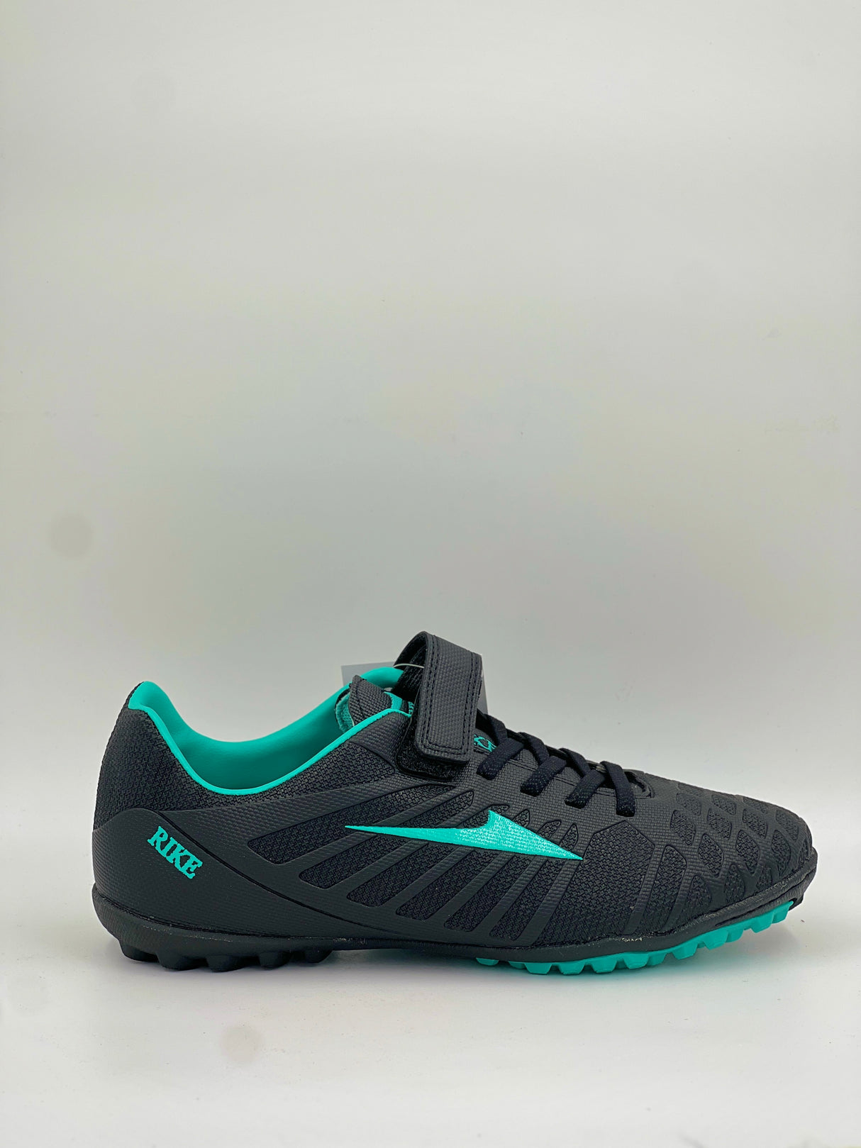 Rike Teal & Charcoal Quick-Fasten Turf Shoes | Stability and Speed Footwear
