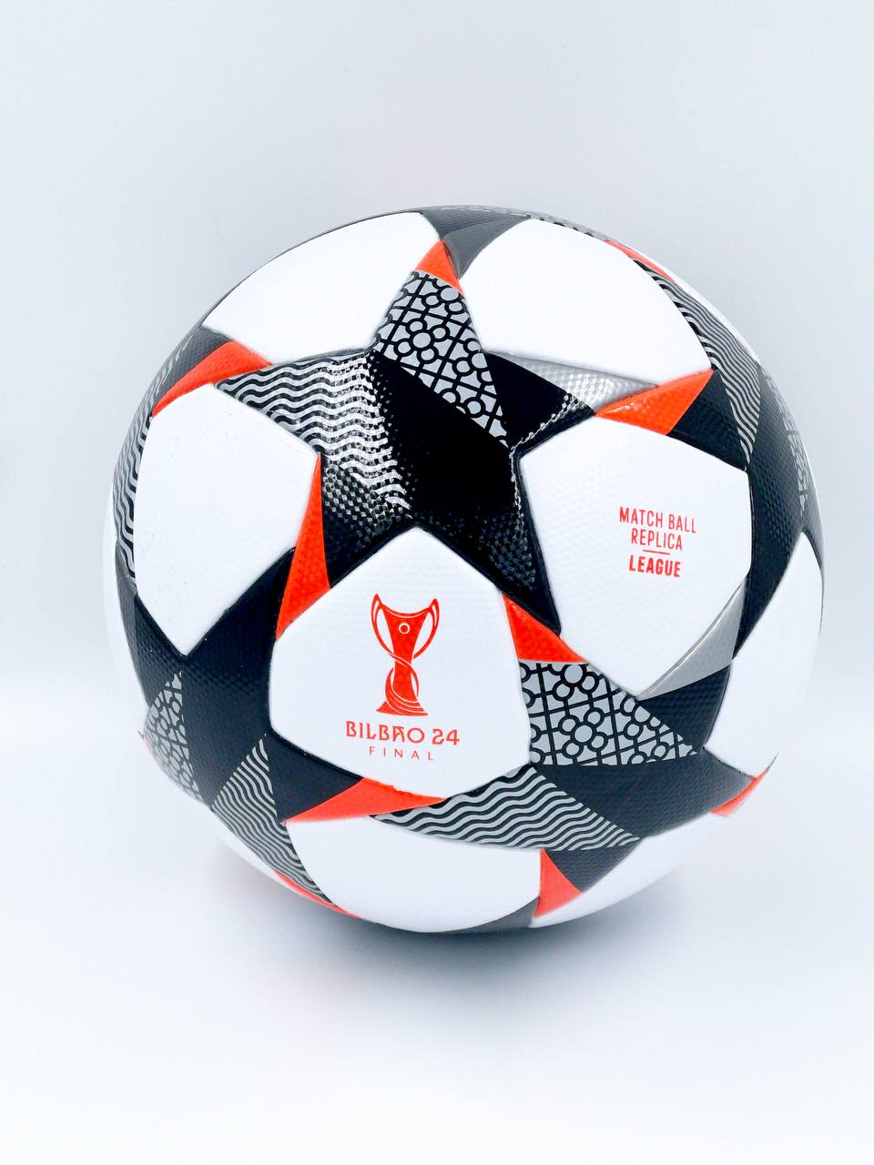 Bilbao 24 Final Football – Size 5 | Blue, Grey & Orange Star Design