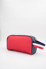 Stylish small zippered pouch for women or men, tri-color design