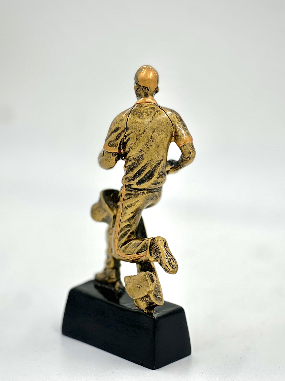 Award trophy for volleyball featuring a detailed, colored volleyball on a shiny gold resin stand.