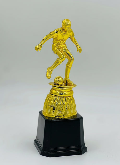 Premium gold soccer champion's trophy—a high-quality recognition award for youth leagues, clubs, or school competitions.