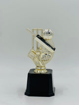 Affordable and timeless gold cricket champion's trophy—a perfect memento for tournament winners or Best Batsman awards.