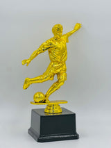 Premium gold soccer champion's trophy—a high-quality recognition award for school leagues, club championships, or corporate events.
