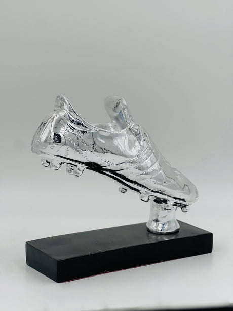 Unique award recognizing football players, featuring a detailed boot and ball, suitable for top scorers.