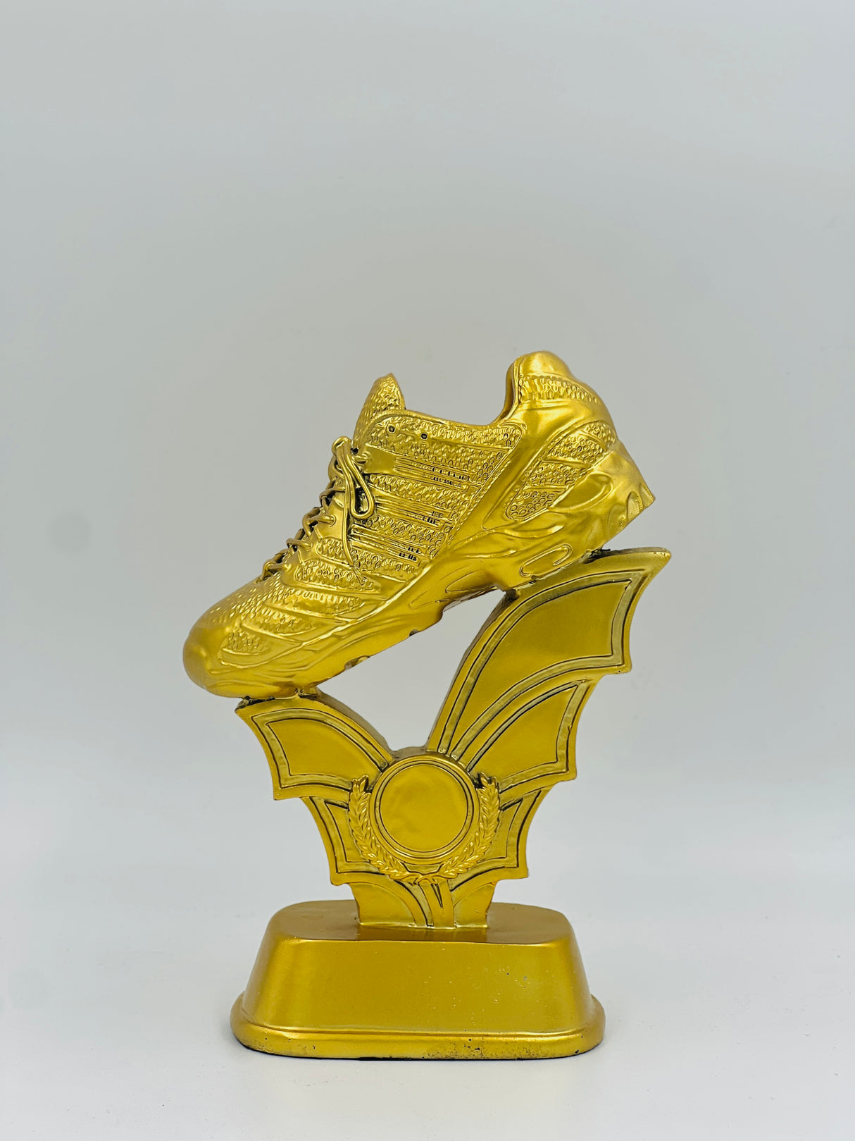 The ultimate gold football boot trophy—a high-impact, prestigious award for recognizing the top goal scorer in any tournament.