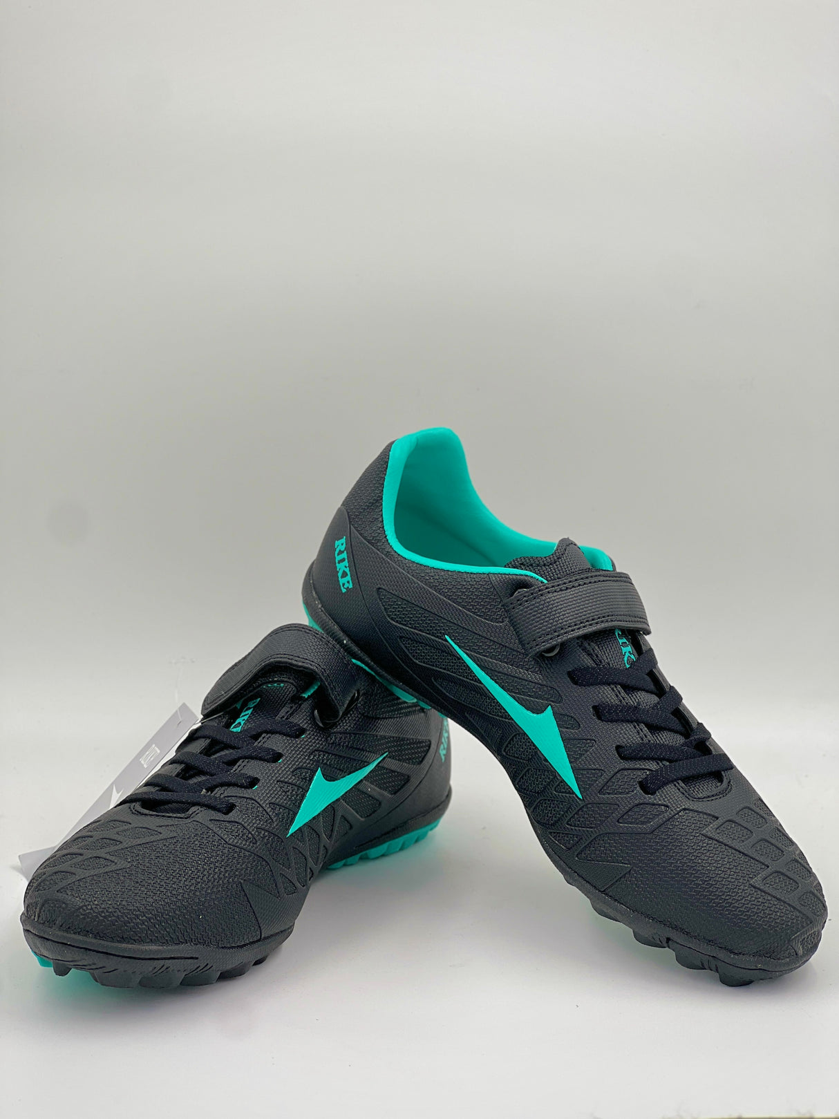 Rike Teal & Charcoal Quick-Fasten Turf Shoes | Stability and Speed Footwear