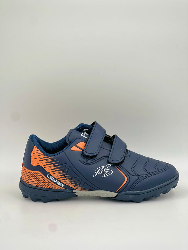 Lenmer navy orange quick-fasten turf shoes non-slip grip