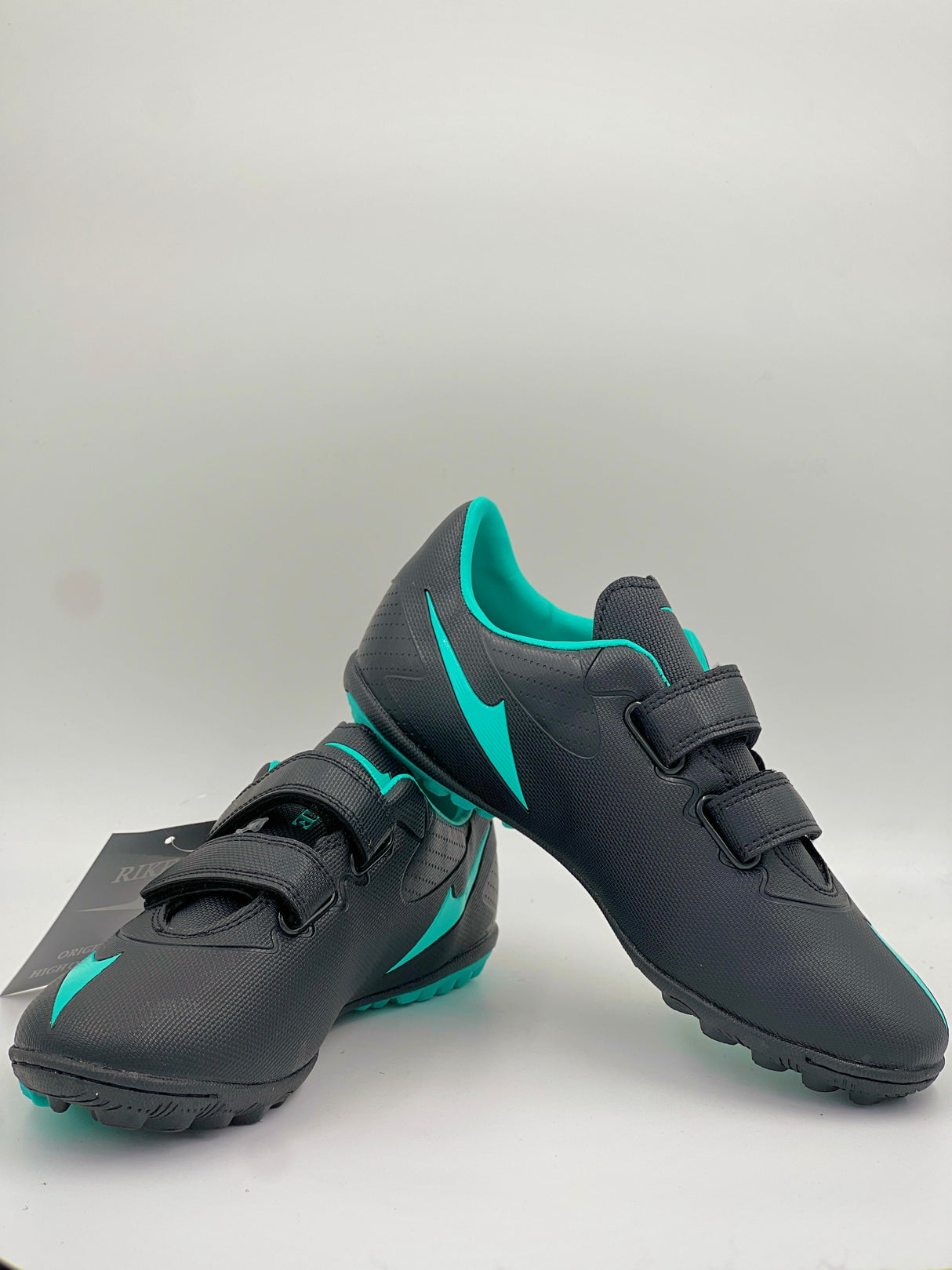 Rike Striker Turf/Indoor Football Shoes - Black/Teal)