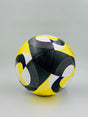 Multicolored soccer ball on a gray background