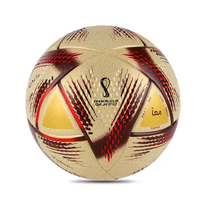 Size 5 Football – Cream with Red & Black Design | Premium Match Ball
